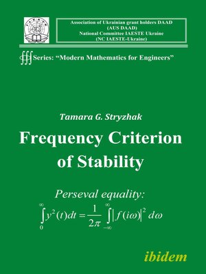 cover image of Frequency Criterion of Stability